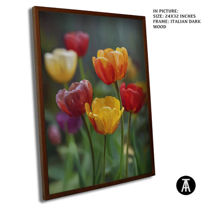 Artwork in Dark Wood Frame