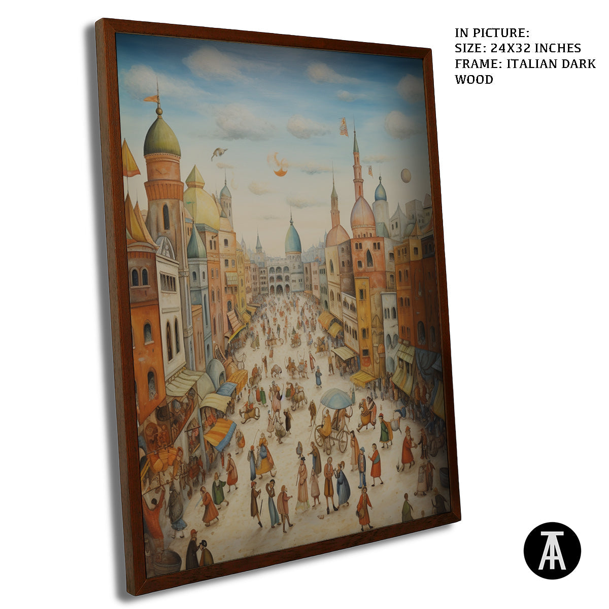 Sample Artwork in Italian Wood Framing Dark