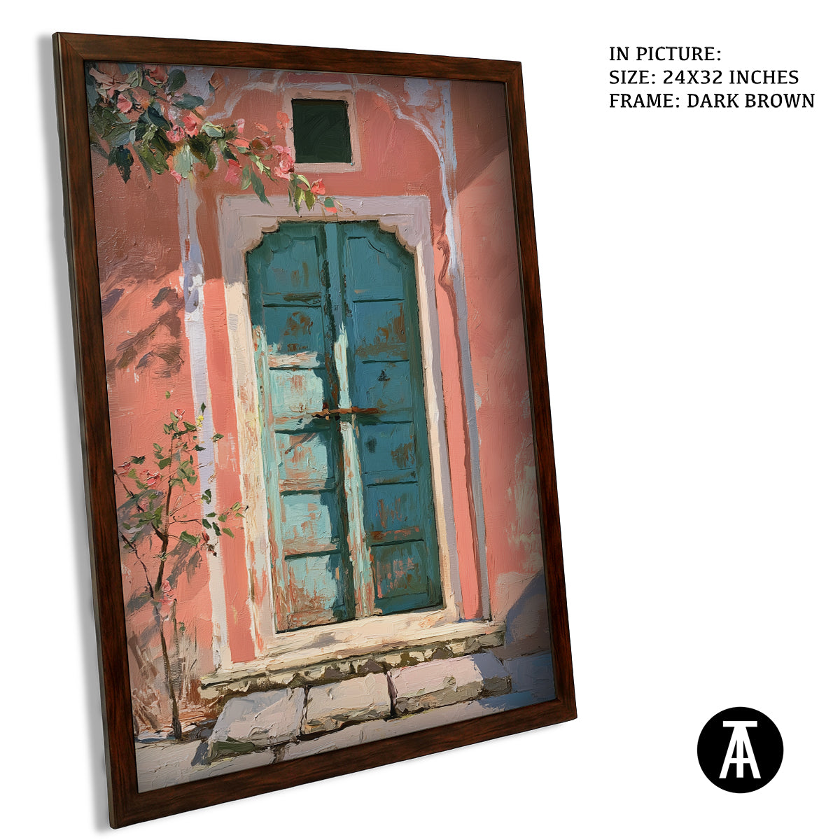 Artwork in Dark Brown Frame