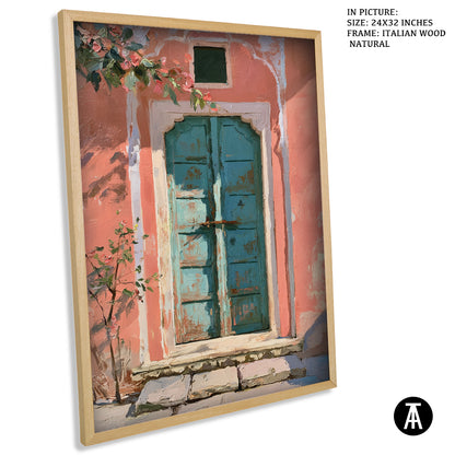 Artwork in Natural Wood Frame