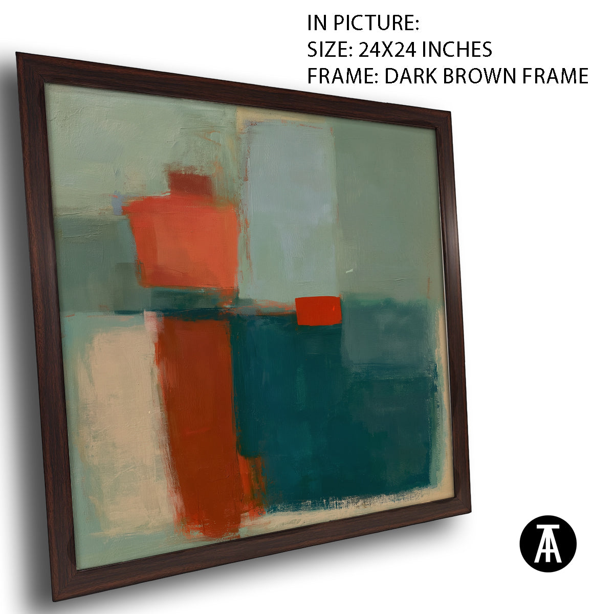 Artwork in Dark Brown Frame