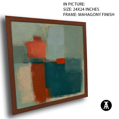 Artwork in Mahogany Finish Frame