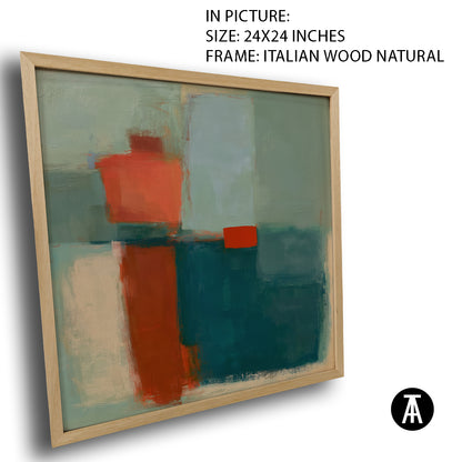 Artwork in Natural Wood Frame