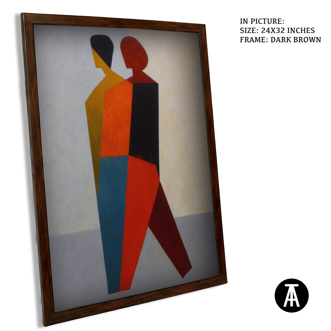 Artwork in Dark Brown Frame