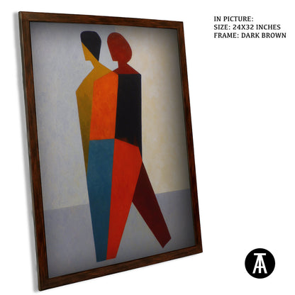 Artwork in Dark Brown Frame