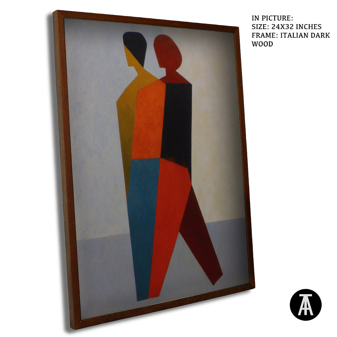 Artwork in Dark Wood Frame