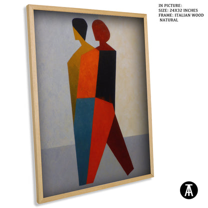 Artwork in Natural Wood Frame