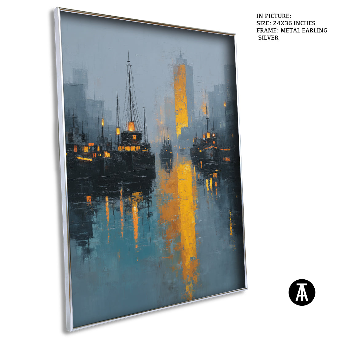 Artwork in Metal Earling Silver Frame