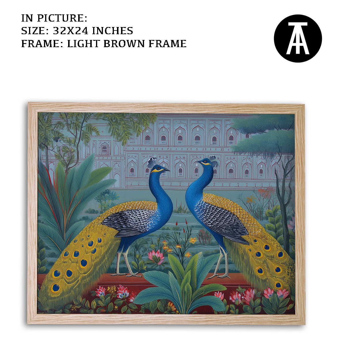 Artwork in Dark Brown Frame