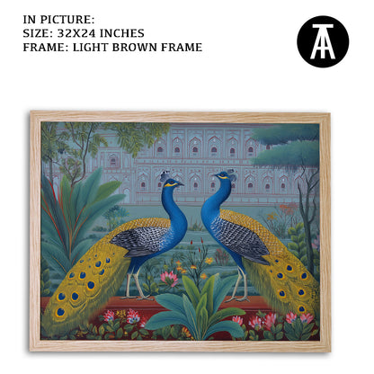 Artwork in Dark Brown Frame