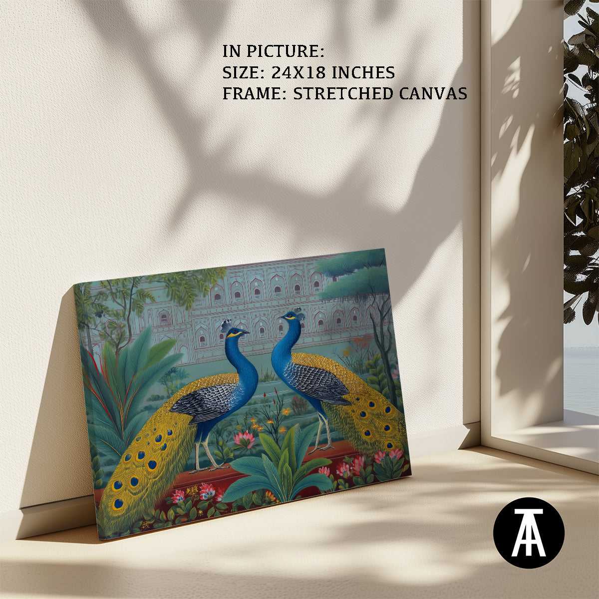 Artwork in Natural Wood Frame