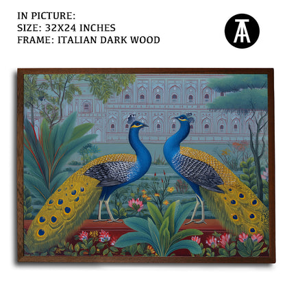 Artwork in Dark Wood Frame