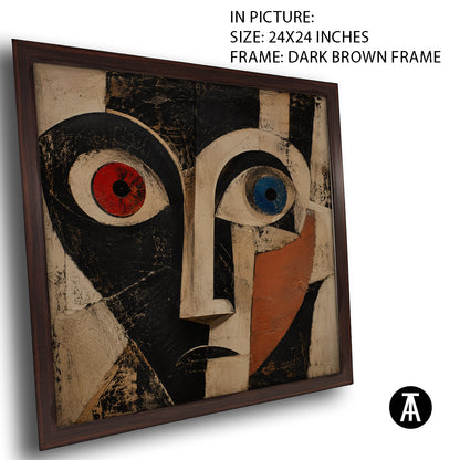 Artwork in Dark Brown Frame