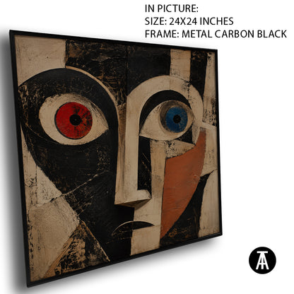 Artwork in Carbon Black Metal Frame