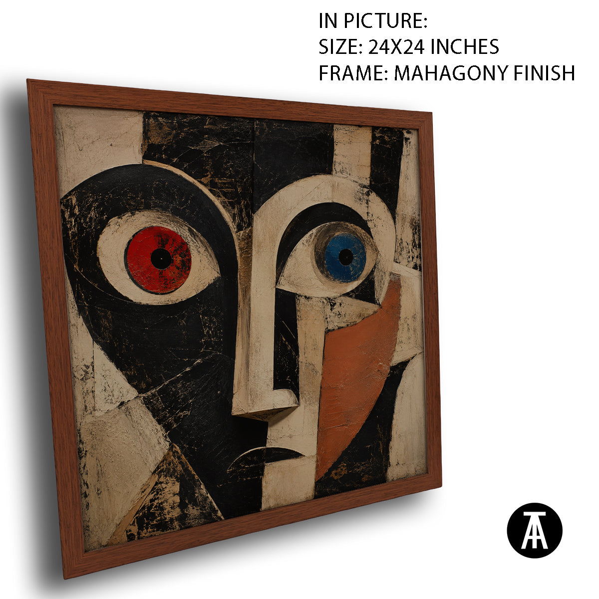 Artwork in Mahogany Finish Frame