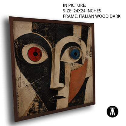 Artwork in Dark Wood Frame