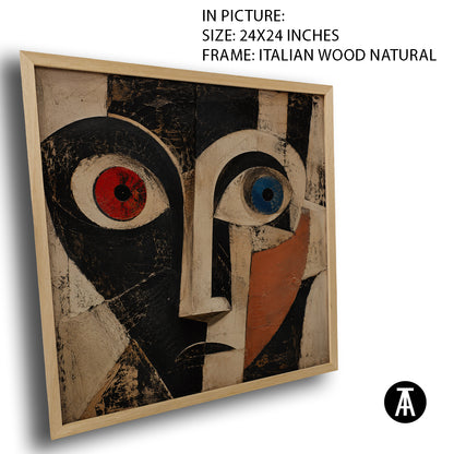 Artwork in Natural Wood Frame