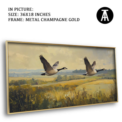Artwork in Metal Champagne Gold Frame