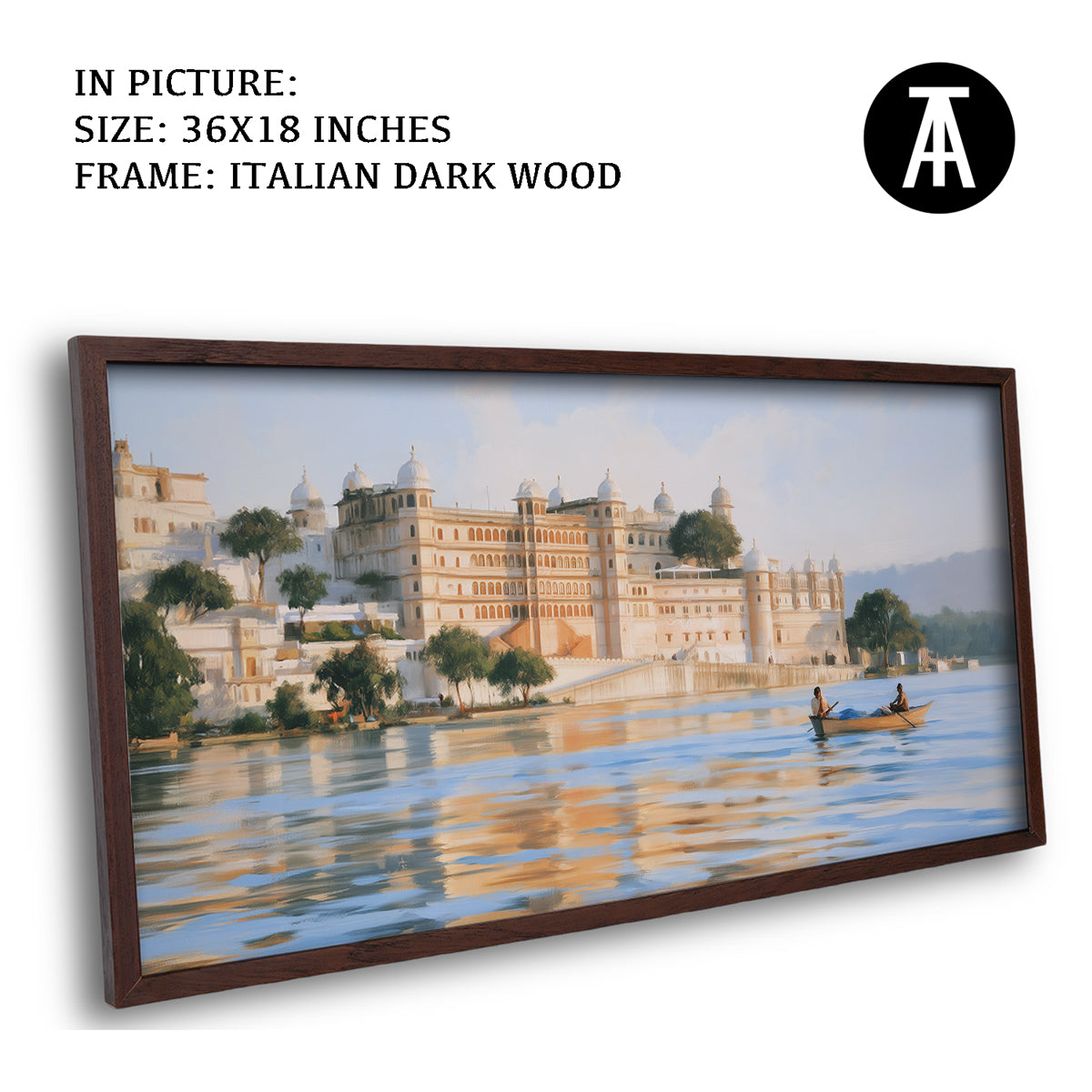 Artwork in Dark Wood Frame