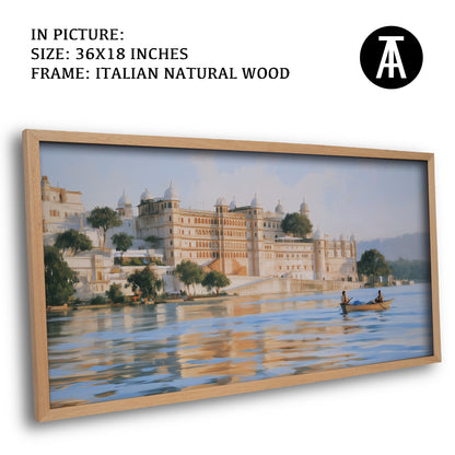 Artwork in Natural Wood Frame