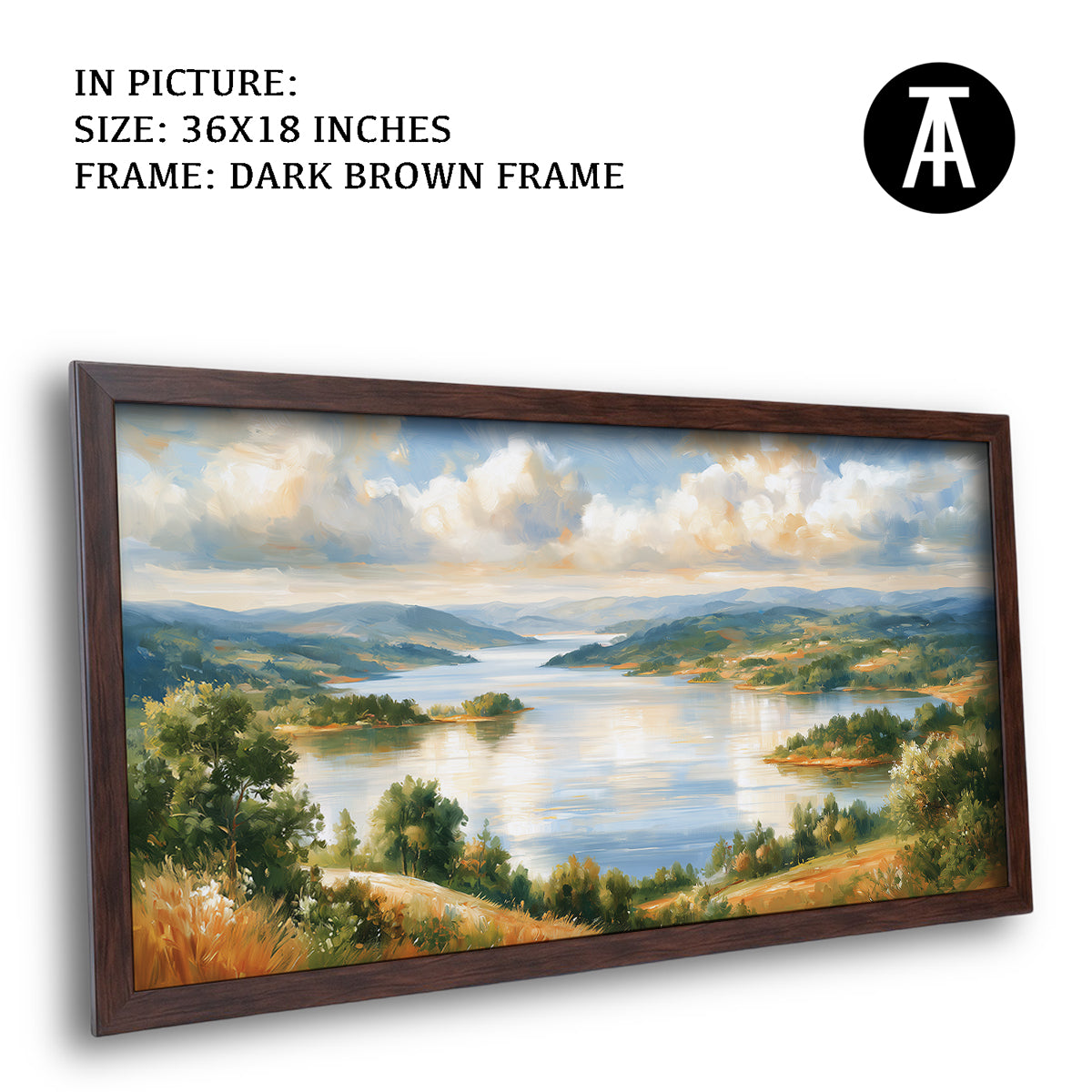 Artwork in Dark Brown Frame