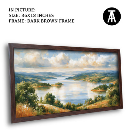 Artwork in Dark Brown Frame