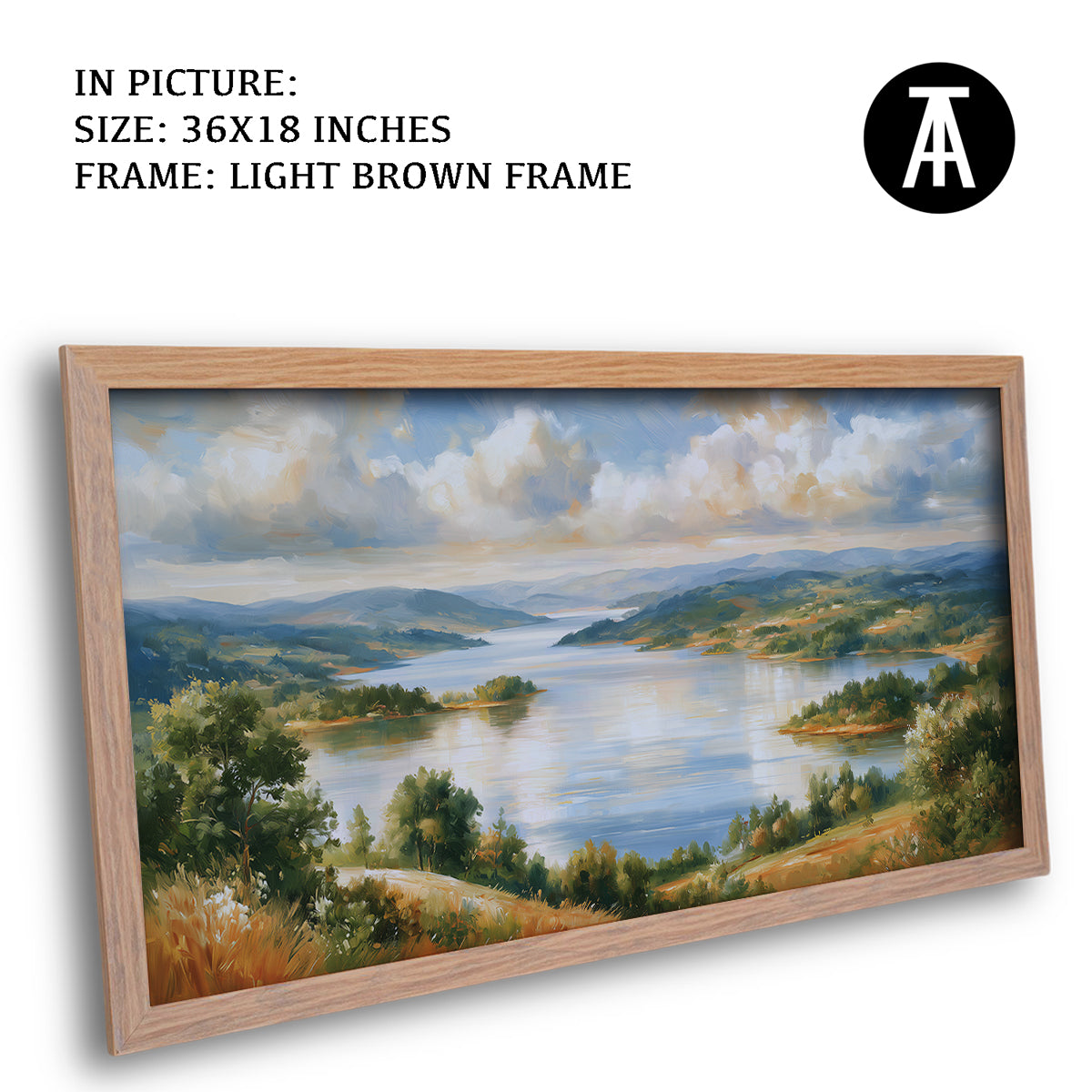 Artwork in Light Brown Frame