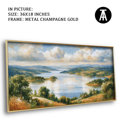 Artwork in Metal Champagne Gold Frame