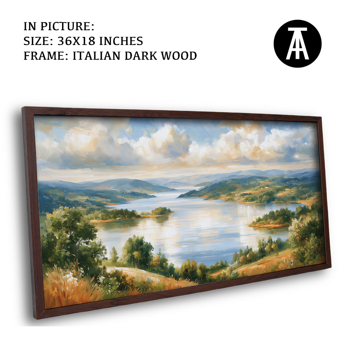 Artwork in Dark Wood Frame