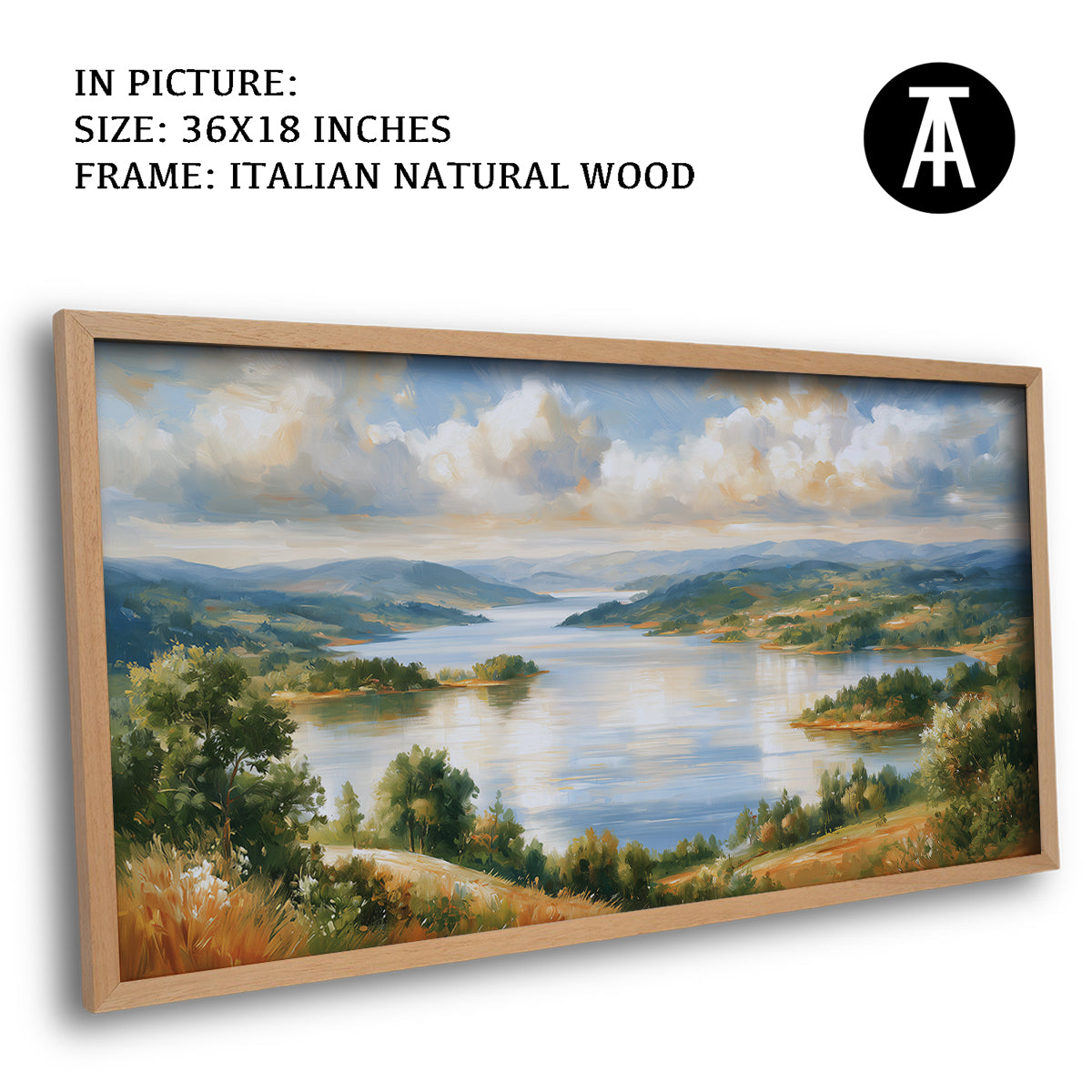 Artwork in Natural Wood Frame