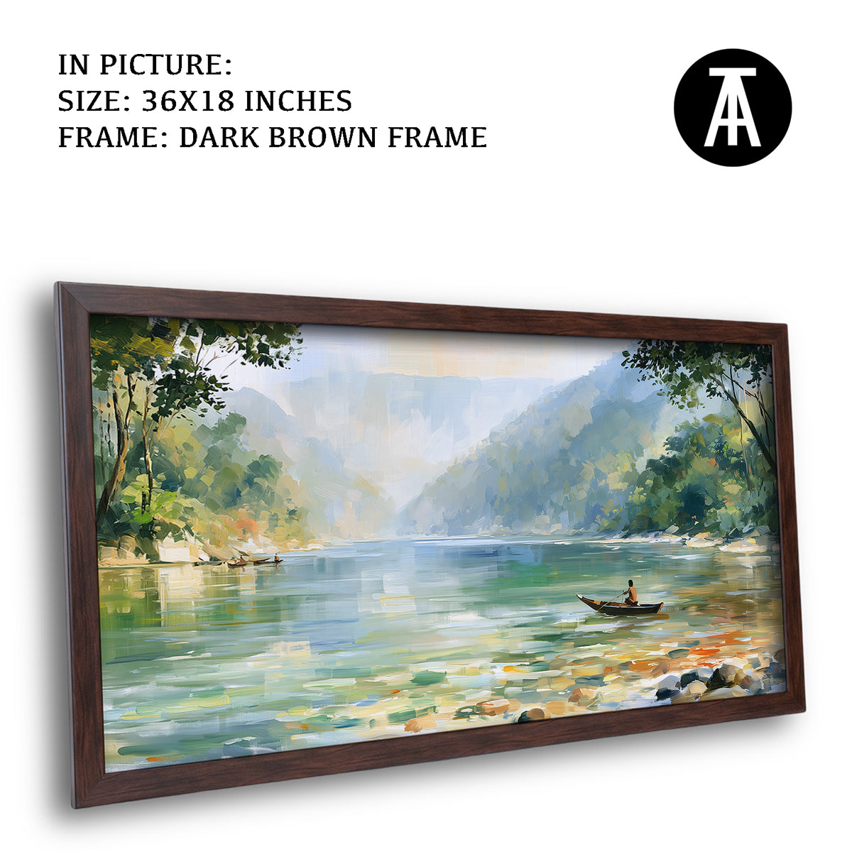 Artwork in Dark Brown Frame