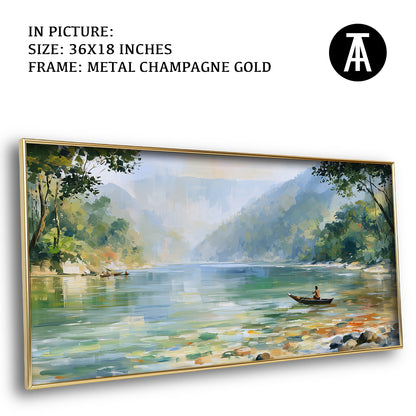 Artwork in Metal Champagne Gold Frame