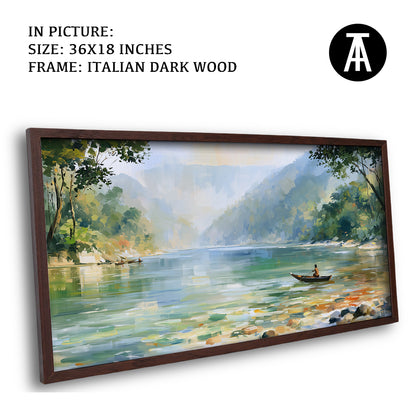 Artwork in Dark Wood Frame