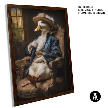 Artwork in Dark Brown Frame