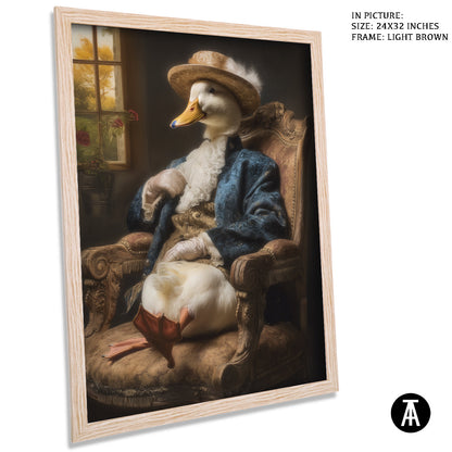 Artwork in Light Brown Frame