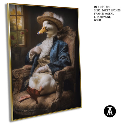 Artwork in Metal Champagne Gold Frame