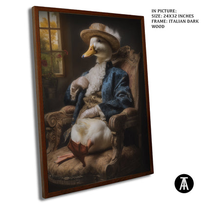 Artwork in Dark Wood Frame