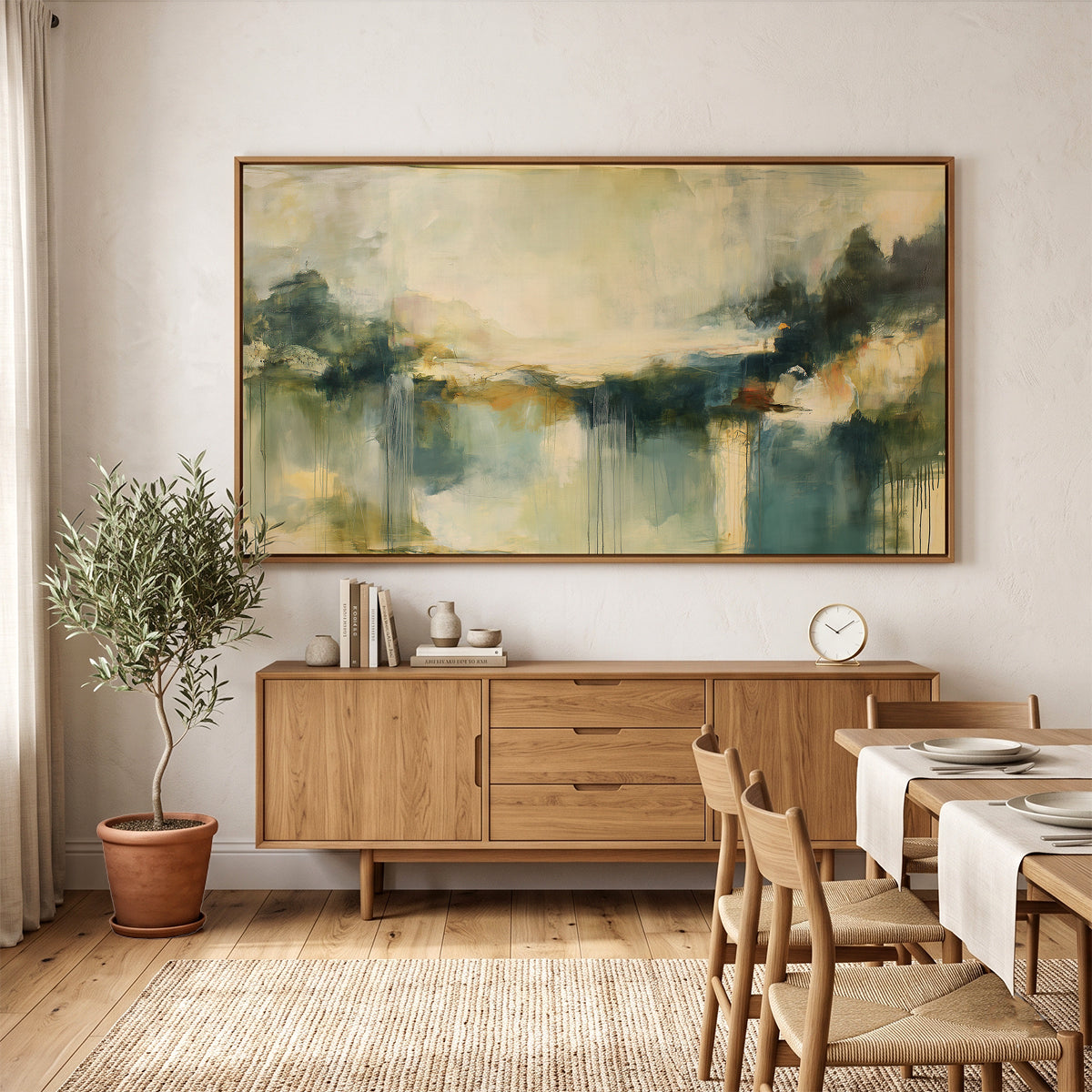 Abstract Painting in a Lifestyle Setting