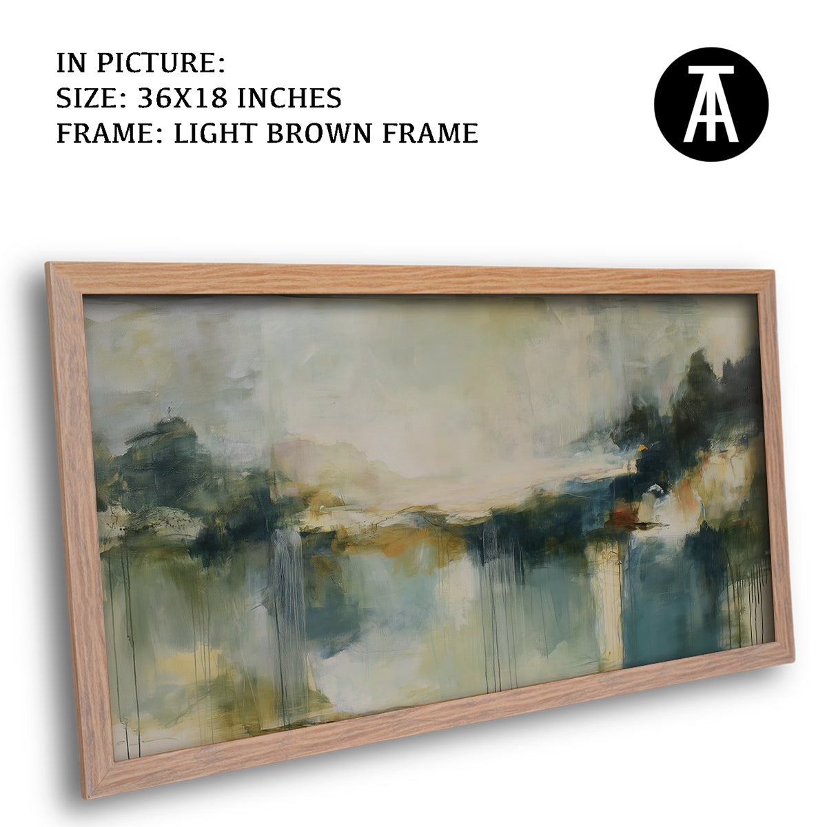 Artwork in Light Brown Frame