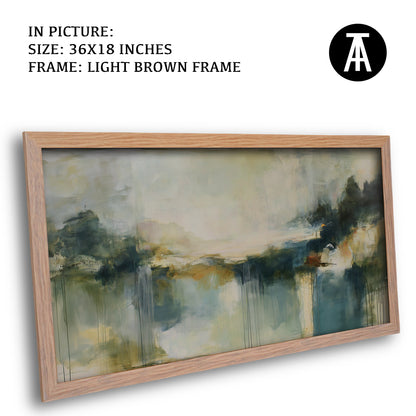 Artwork in Light Brown Frame