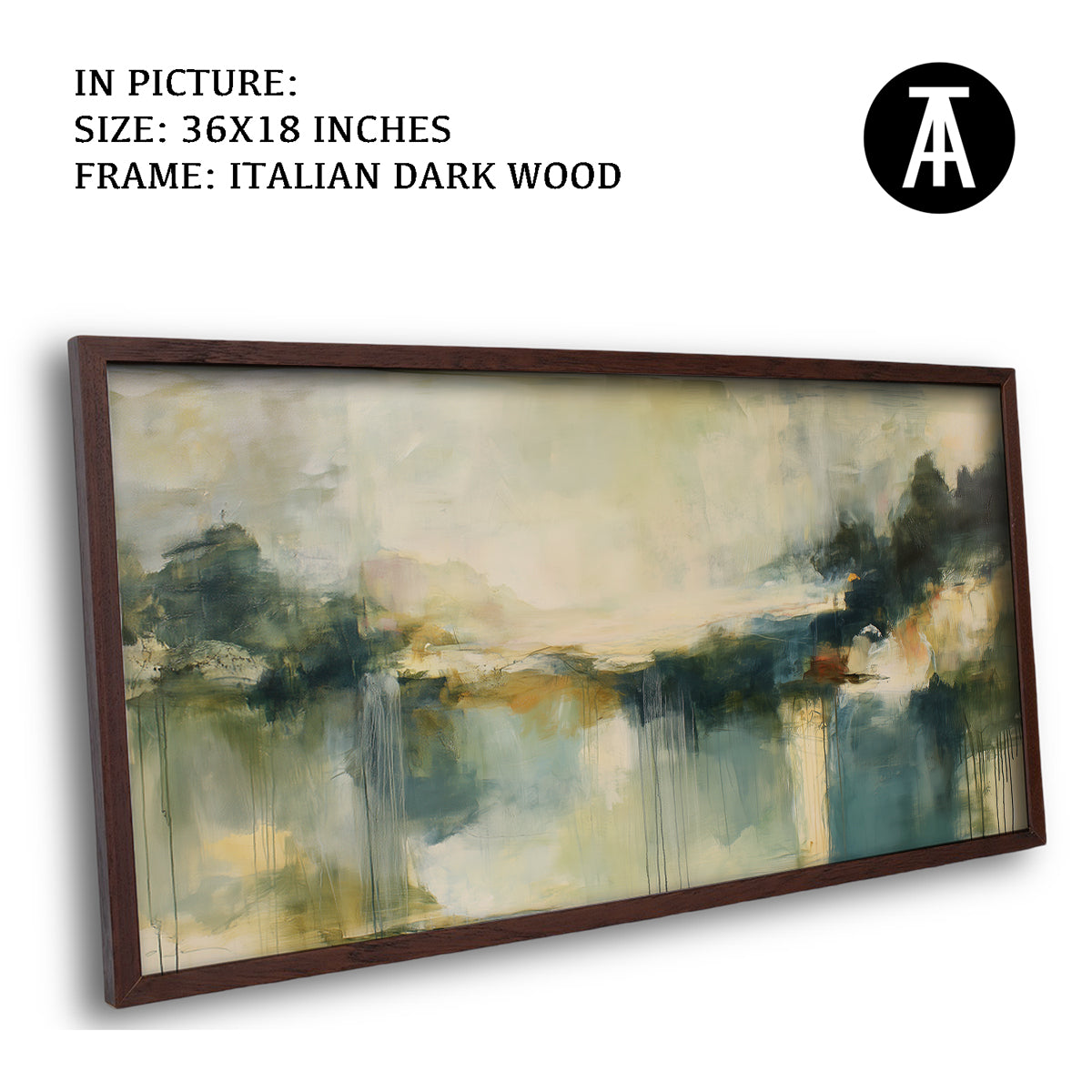 Artwork in Dark Wood Frame