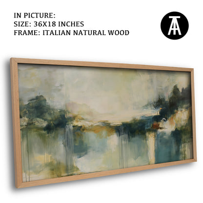 Artwork in Natural Wood Frame