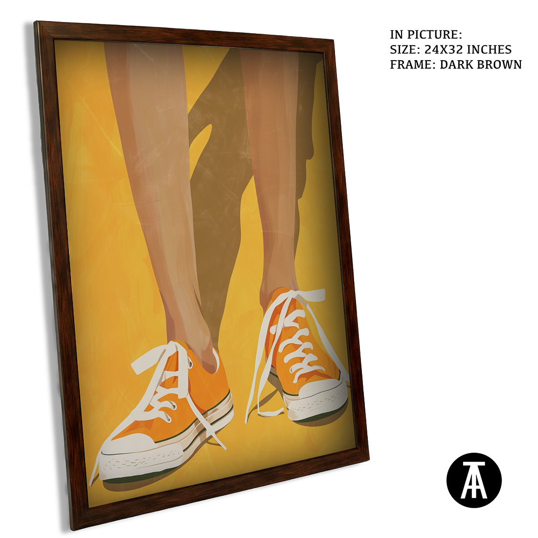 Sample Artwork in Dark Brown Frame