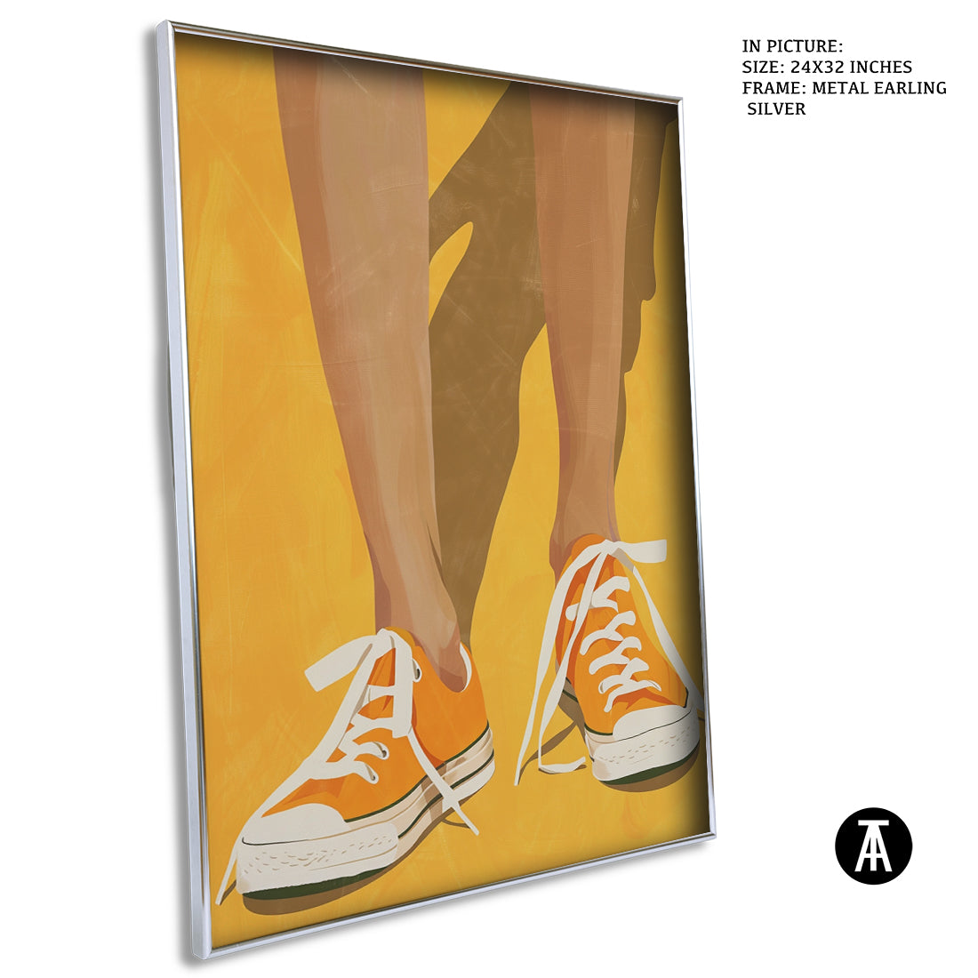 Sample Artwork in Earling Silver Metal Frame