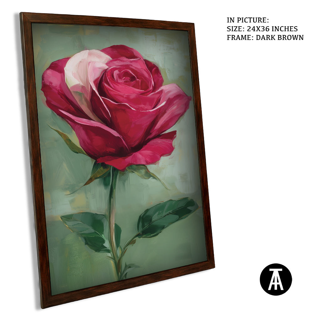 Artwork in Dark Brown Frame