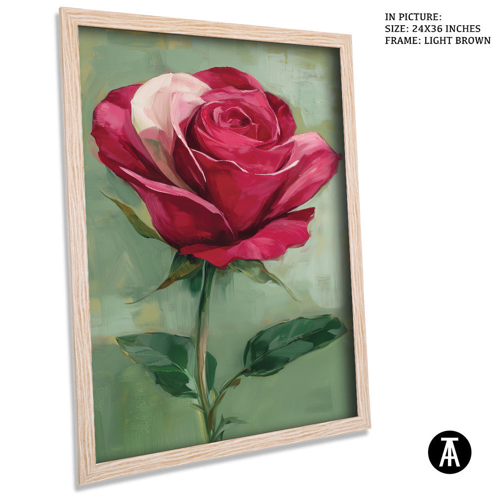 Artwork in Light Brown Frame