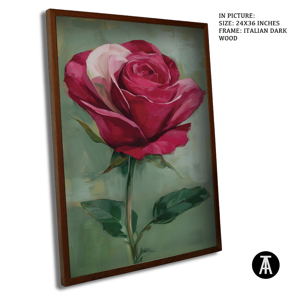 Artwork in Dark Wood Frame