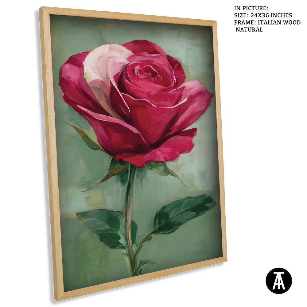 Artwork in Natural Wood Frame