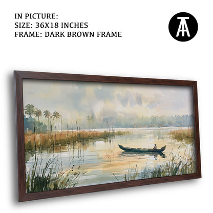 Artwork in Dark Brown Frame