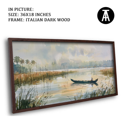 Artwork in Dark Wood Frame